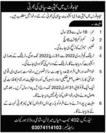 Jobs at Mujahid Force