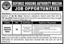 Jobs In DHA Multan 2022