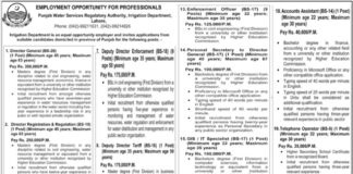 Jobs In Irrigation Department 2022