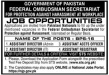 Jobs In Federal Ombudsman Secretariat