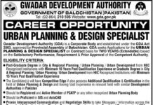 Jobs In Gwadar Development Authority Government
