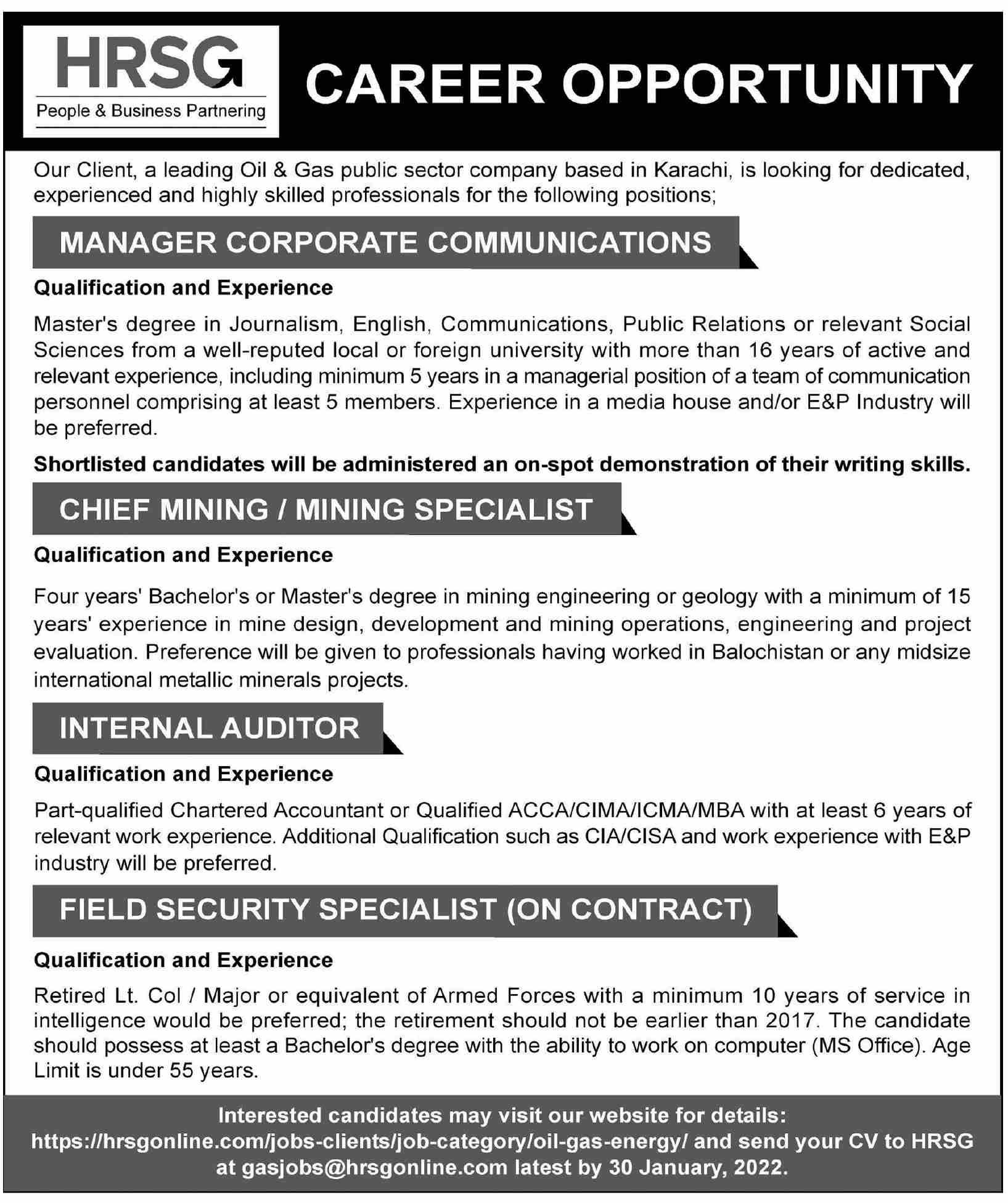 Jobs At Oil and Gas Public Sector 