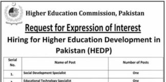 Jobs Available at Higher Education Commission