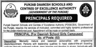 Punjab Daanish Schools Centers Of Excellence Authority Jobs 2022