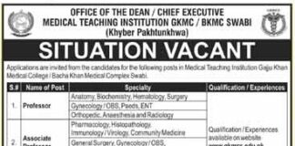 Jobs at Medical Teaching Institution Swabi