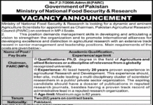 Jobs at Ministry Of National Foods and Security Research