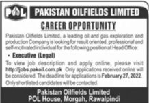 Career Opportunity At Pakistan Oil fields Limited Rawalpindi