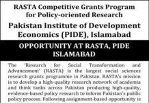 Career Opportunity AT RASTA PIDE Islamabad