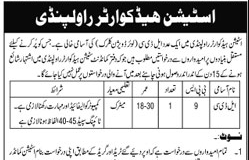 Jobs at Station Headquarter Rawalpindi