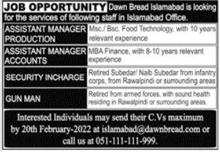 Career Opportunities Islamabad Jobs 2022