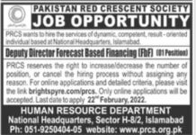 Jobs at Pakistan Red Crescent Society