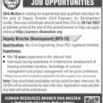 Job at Defence Housing Authority Multan