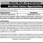 Career Opportunities at State Bank of Pakistan