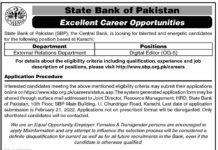 Career Opportunities at State Bank of Pakistan