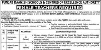 Teaching Jobs at Daanish School Girls Dera Ghazi Khan