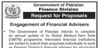 Jobs At Finance Division Islamabad 2022