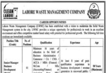 Career Opportunities at Lahore Waste Management Company
