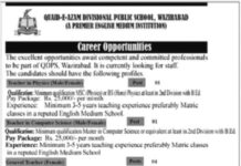 QDPS Wazirabad Jobs 2022