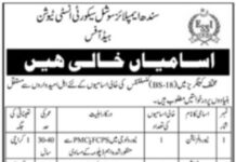 Vacancy At Social Security Institution Karachi