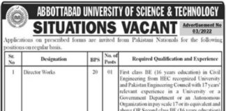 Abbottabad University of Science & Technology Jobs 2022
