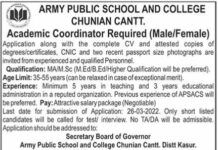 Army Public School Cantt Jobs 2022