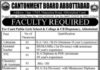 Cantt Public Girls School & College Abbottabad Jobs 2022