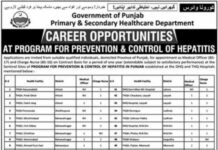 Jobs at Primary and Secondary Healthcare Department