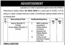 Jobs At Government Mozang Teaching Hospital Lahore