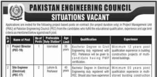 Jobs At Pakistan Engineering Council 2022