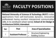 Jobs At National University of Science and Technology NUST Islamabad
