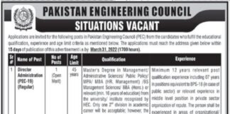 Career Opportunities At Pakistan Engineering Council Islamabad