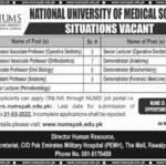 Jobs At NUMS Rawalpindi 2022