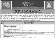 Career Opportunities at Pakistan Institute of Fashion and Design PIFD Lahore