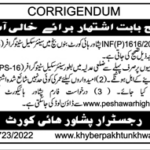 Peshawar High Court Jobs 2022