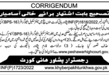 Peshawar High Court Jobs 2022