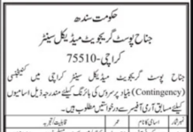 Jobs at Jinnah Postgraduate Medical Center