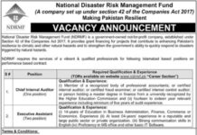 Jobs At National Disaster Risk Management Fund NDRMF Islamabad