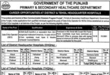 Primary and Secondary Healthcare Department Jobs