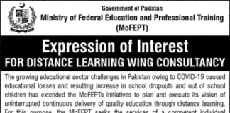 Jobs At Ministry of Federal Education and Professional Training Islamabad