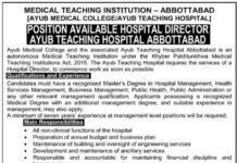 Career Opportunities At Medical Teaching Institution Ayub Medical College Abbottabad