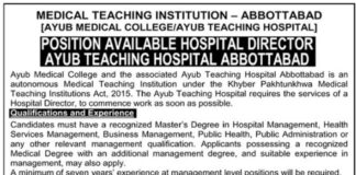 Career Opportunities At Medical Teaching Institution Ayub Medical College Abbottabad
