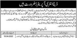 Urgent Job At Population Welfare Department Lahore
